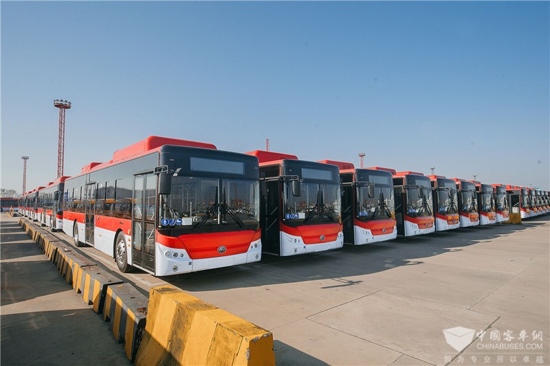 百台宇通纯电动公交启航赴智利