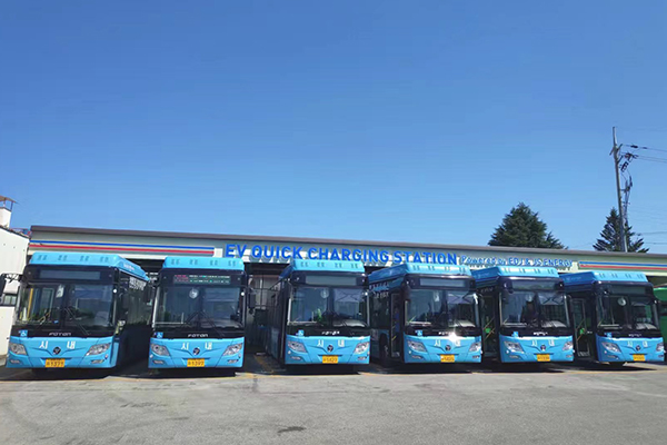 搭载微宏快充电池系统 50台福田欧辉纯电动客车韩国市场投运