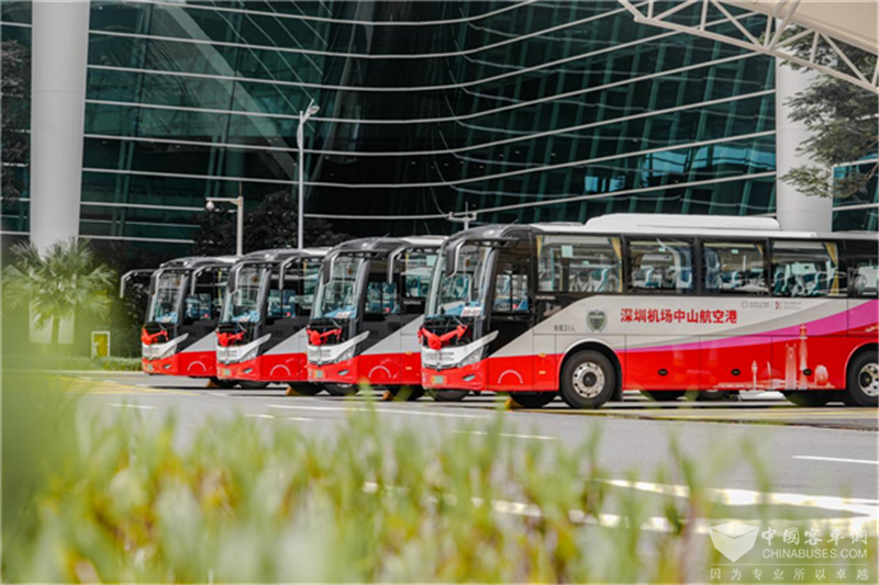 宇通高端新能源客车双向领跑“深中通道”