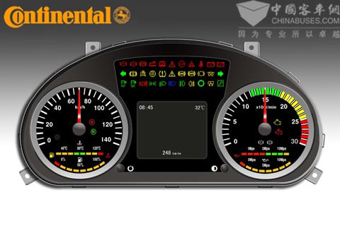 德国大陆汽车BusIC-A客车智能组合仪表效果图
